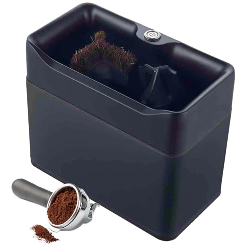vnmudzeo Dispositivo per La Pulizia del Manico del caffè, Macchina Automatica per La Pulizia del Portafiltro A 340 Giri/Min, Installazione da Banco/A Parete/A Incasso,Black