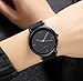 Unisex Wrist Watches Fashion Simple Analog Quartz Wrist Watches Silicone Strap Waterproof Watch Women Men Watches (Black)