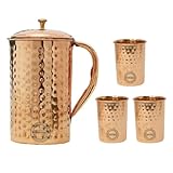 Migliora la tua routine di idratazione con questa brocca per acqua potabile in rame di alta qualità, perfetta per il benessere ayurvedico e per l'uso quotidiano!