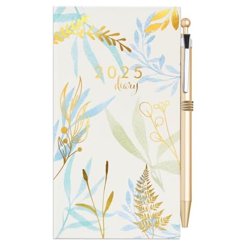 2025 Slim Week to View Luxury Diary with Pen Cover