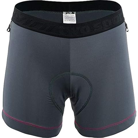 Silvini Women's Inner Pro Liner Shorts with Coolmax Padded Inner Tights Lightweight and Breathable, grey, XS Cover
