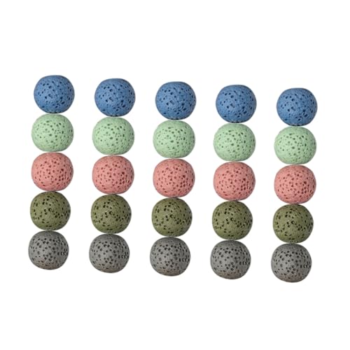 DIYEAH 50 Piezas Cuentas Sueltas Volcánicas De Piedra Cuentas Diy Para Hacer Joyas Lavodia