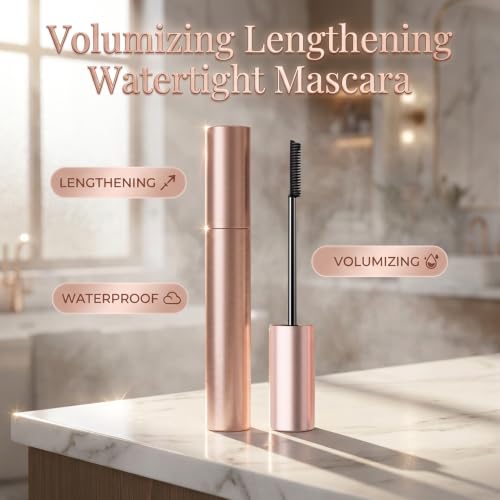 Image of 2026 Upgraded Volumizing & Lengthening Mascara for Women, Smudge-Proof Buildable Formula, 3D Curling Effect, Washable, Ideal for Thinning Lashes & Sensitive Eyes,Brown