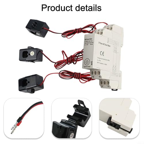 Compteur d'énergie triphasé WiFi Tuya avec mesure électricité bidirectionnelle - 6