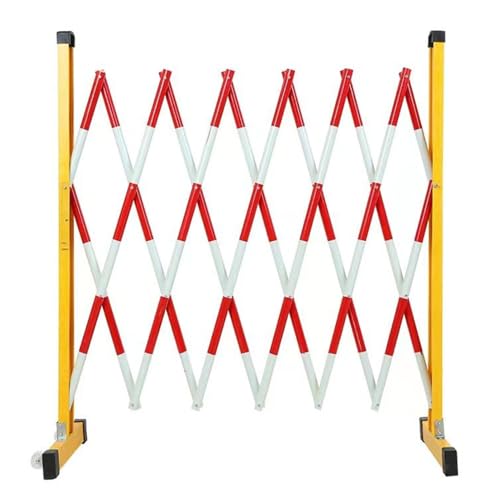 Expandable Safety Fence for Indoor & Outdoor - Portable Retractable BER Gate with Casters - Temporary Traffic Control & Parking Solution - Mobile Expandable Bcade