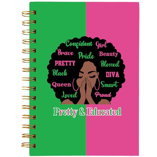 Carnet à spirale rose et vert pour fille et étudiante studieuse