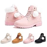 leichte outdoor stiefel damen  Hitmars Winterstiefel Damen Wasserdicht Schnürstiefeletten Warme Gefüttert Trekking Schneestiefel Rosa 41 EU