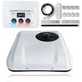 MIDUOLAI Blanca,12V Cool & Heat,Aire Acondicionado De Techo para Caravana De 12V, Aire Acondicionado EléCtrico De Techo para Caravana, Apto para Autocaravanas, Caravanas, Furgonetas