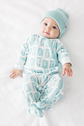 Babysoy Organic Newborn Baby Alphabet Footie Onepiece with Feet (03-06 Months, Q)3