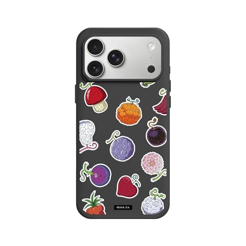 Coque MagSafe iPhone 17 Pro Max RhinoShield SolidX Anti-Chute One Piece Devil Fruits Protection Noir