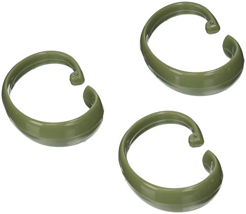 Carnation Home Fashions Hang Ease C Type Plastic Shower Curtain Hooks, Sage