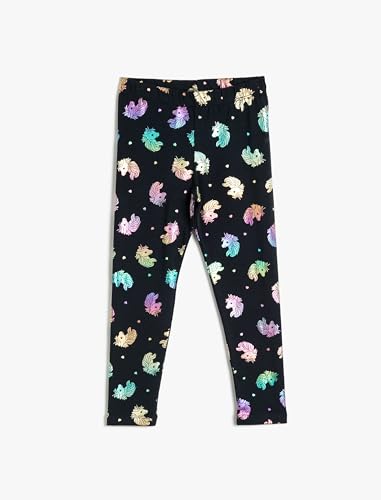 Leggings licorne Koton avec cordon de serrage et intérieur gratté doux pour fille