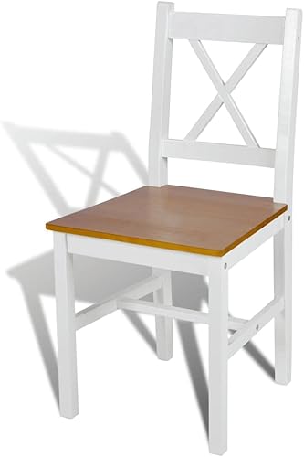 Miniatura 4 de Juego de 4 sillas de comedor de madera, sillas de comedor de madera, sillas de cocina sin brazos de madera, sillas de comedor de madera para sala de