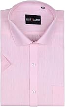 MARK & ALBERT Men's Half Sleeve Pure Linen White Shirt