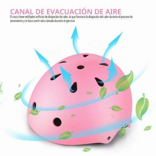Protecciones de patines y casco infantil para ciclismo y monopatín ajustable 3