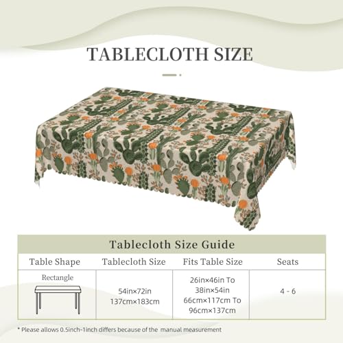 Nappe rectangulaire cactus vert lavable pour protéger vos grands buffets - 7