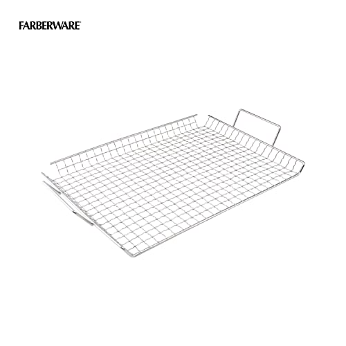 Farberware Barbeque Wire Grill Topper, 19x12-Inch, Stainless Steel - Thumbnail 4