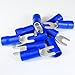 PAPUGA 50PCS 6 AWG (16 mm2) #10 / M5 Insulated Fork Spade Crimp Connector, 600V 88A, UL cUL Industrial Terminal High Current Connector, Electrical Repair