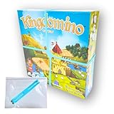 ✅当店限定「収納X形ゴムバンド付！」 ✅簡単ルールのパズルボードゲームの「キングドミノ」。 【特長】 ・ドミノのような2つのマスで構成された土地タイルをうまく並べて、自分だけの美しい王国を作るボードゲームです。 ・手軽ながらタイル選択やパズル的思考などを駆使するため、ゲーム性も存分に味わえます。 【遊び方】 ・自分の好きな土地タイルをうまく並べて、自分だけの王国を作りましょう。 ※詳しい遊び方やルールは、取扱説明書をご覧いただくか、動画配信サービスYouTube等でご覧いただくとわかりますいです...