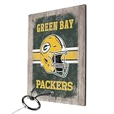 FANMATS 63443 NFL - Green Bay Packers Hook and Ring Game | Green | 11"x8"x0.25" | Primary Helmet with Team Name