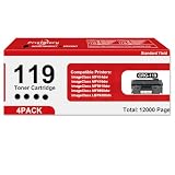 CRG-119 Black Toner Cartridge 4-Pack – High-Capacity Replacement for Canon 119 Printers (ImageCLASS MF414dw/MF416dw/MF419dw, LBP6650dn, MF5960dn, MF5950dw, MF6180dw, MF6160dw) (12000 Total Pages)