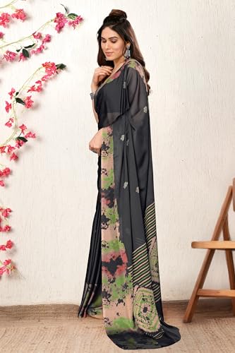 Image of MIRCHI FASHION Saree for Woman Chiffon Tie Dye Printed | Lightweight Daily Wear Women's Sari with Unstitched Blouse Piece (Available in 10 Colors)