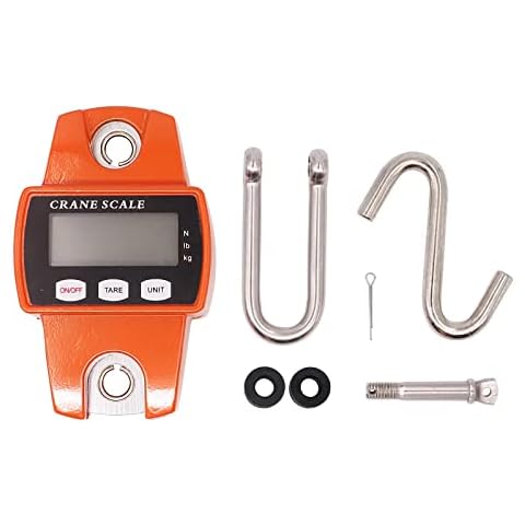 M.Z.A Mini Digital Crane Scale,300kg/600lb Electronic Hook Hanging Scales Luggage Scale for Farm Hunting Fishing Outdoor (Orange) Cover