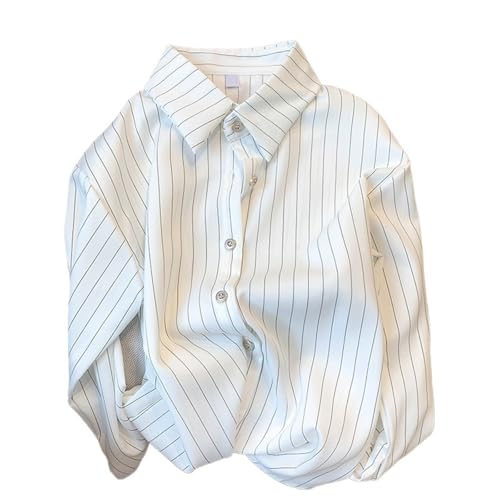 Chemise rayée manches longues vêtements de base printemps été femme