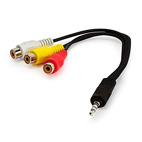 PIX Cabo RCA Av - P3 Estéreo + 3 RCA Femea - 16 cm