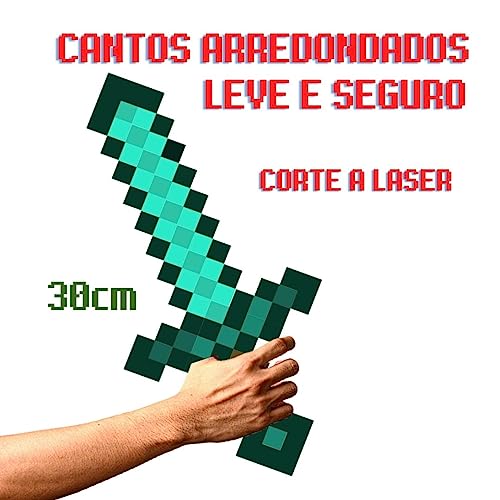 Kit espada e picareta pixel mdf