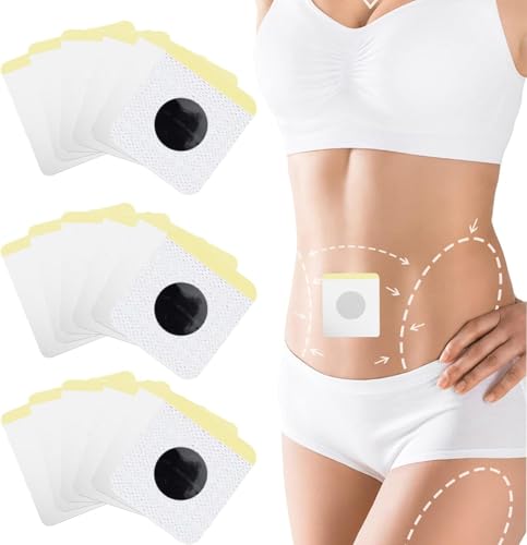 Votvlog 30 PCS Quemador de Grasa Adelgazante, Pegatinas de PéRdida de Peso RáPido, Parche Adelgazamiento para Ombligo para Adelgazar, Fuerte Eficacia y Seguridad para el Abdomen, Brazos, Reafirmación
