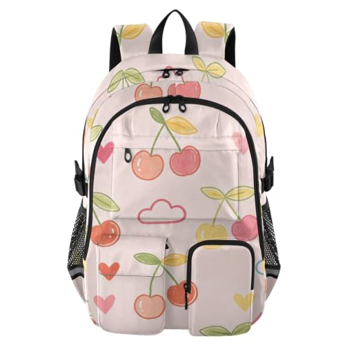 Mochilas escolares de 17.5 pulgadas color cereza ideales para el campus universitario