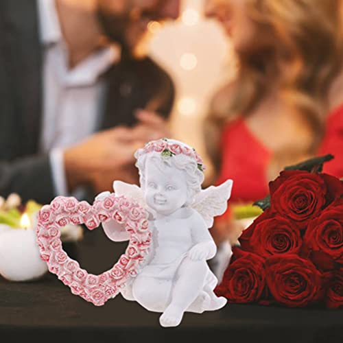 Set De 2 Pequeñas Figuras De Querubines Ángeles Decorativos miniatura 5