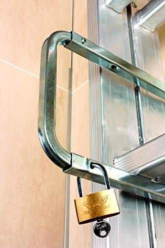 Alberts 802622 Leiterhaken | abschließbar | galvanisch blau verzinkt | Gesamtlänge 282 mm | lichte Tiefe 216 mm | 2er Set