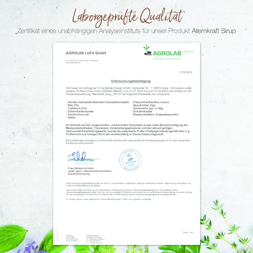Schleimlöser Bärbel Drexel Atemkraft Sirup vegan und komplex