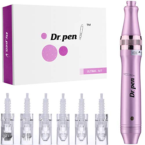 Dr. Pen Ultima M7 Professional Microneedling Pen Kit with 4xNano, 1x12-Pin, 1x36-Pin Replacement Needles Cartridges (Assorted Kit)