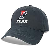 Legacy NCAA Officially Licensed Baseball Hat, Pennsylvania Quakers, Lightweight Cap for Men & Women, Relaxed Twill Adjustable (EZA), Navy, One Size Fits Most, Adjustable Fabric Closure