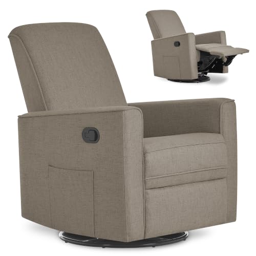Image of Evolur Raleigh Plus Nursery Glider Recliner, GREENGUARD Gold, Light Truffle
