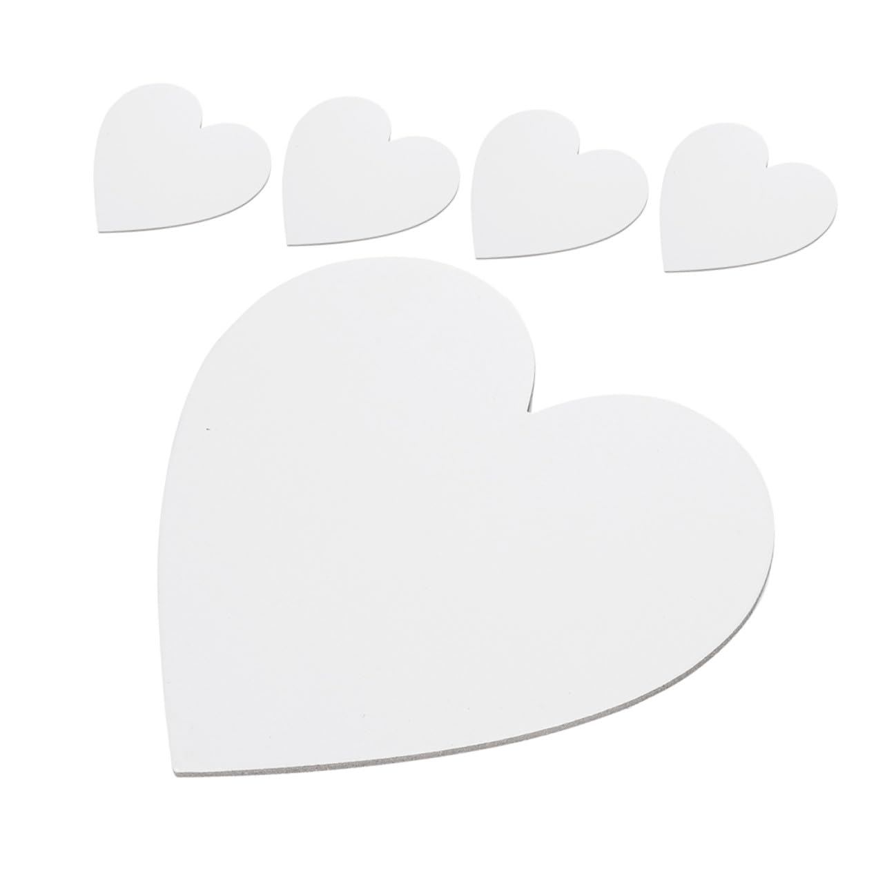 Tableros de lienzo de corazón de algodón para pintura acrílica pack de 5 piezas