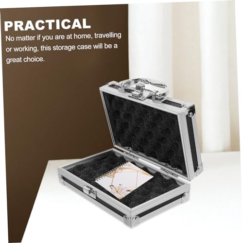 Portable Metal Briefcase Tool Box Durable Storage Case for Small Items Tools and Multipurpose Tool Holder for Home and Travel Use4