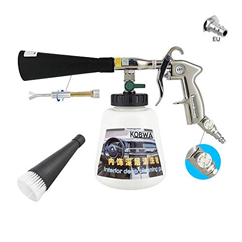 Preisvergleich Produktbild Druckluft Reinigungspistole, Auto Innenreiniger Waschpistole mit 1L-Reinigungsflasche und Luftregelventil-Werkzeug, Druckluft Drucklutfpistole Tornado-Werkzeug für Auto, Armaturenbrett, Ledersitze