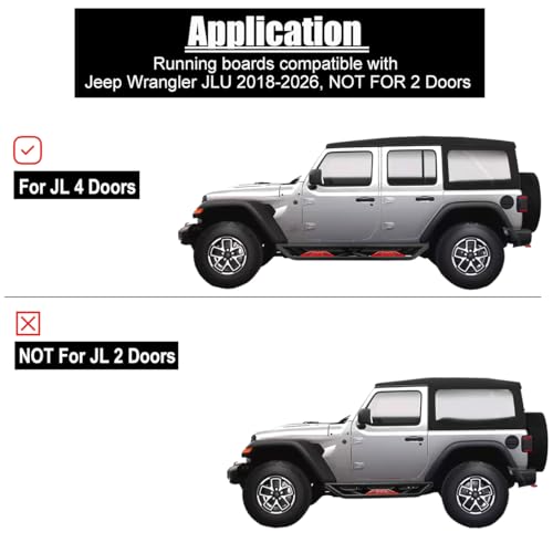 Estribos para Jeep Wrangler JLU 4 puertas 2018-2026 miniatura 2