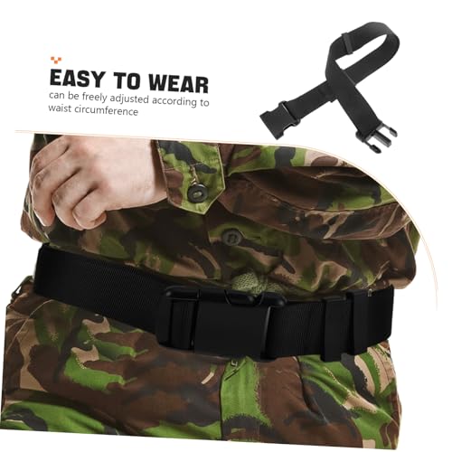 NOLITOY Mens Adjustable Elastic Hiking Belt Comfortable Web Belt for Outdoor Activities Versatile Nylon Design for Travel Training and Adventures Non-metal Buckle for Men and Women3