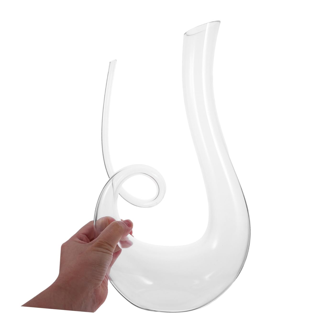 DOITOOL Decanter per Vino in Cristallo Trasparente 1300Ml Aeratore Creativo Piccolo e Unico Distributore di Bevande Conico per Ristoranti Bar e Uso Domestico