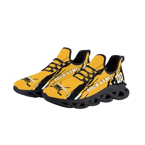 Custom Hockey Sneakers Personalized Breathable Fans Gifts Add Name & Number Workout Athletic Gym Slip-on Shoes for Men Women