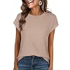 ANRABESS Womens Tops Summer Cap Sleeve Basic Tee Shirts 2026 Trendy Loose Fit Casual Dressy Business Work Tshirts Clothes