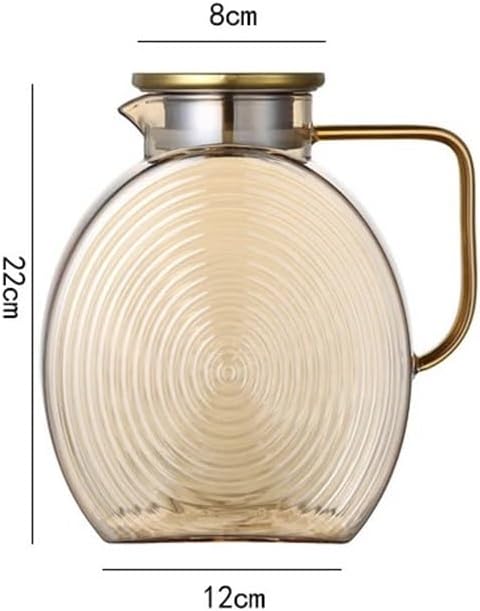 Tea Set 2500ml Large Refrigerator Water Jug With Lid Heat Resistant Bottles Glass Pitcher For Hot/Cold Teapot Set