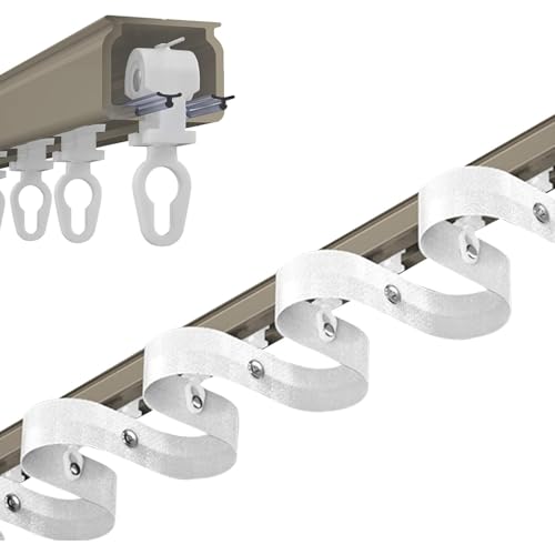 在庫状況かくにん 蛇行カーテンレール、2m 3m 4m 5m 出窓 間仕切り シングル