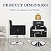 EITPETPORT Black Salon Chair for Hair Stylist – Professional Hydraulic Hair Salon Chairs with Adjustable Height, 360° Swivel – Commercial-Grade Stylist Chair for Home, Black PU Leather