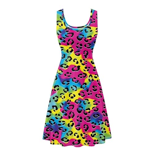 Image of Dreaweet Casual Sleeveless Dresses for Women Girls, Round Neck Tank Dresses with Pockets Summer Sundress Size XS-4XL